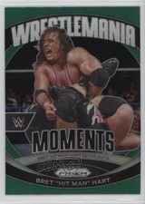 2024 Panini Prizm WWE WrestleMania Moments Green Bret Hart Hit Man #34 13wt