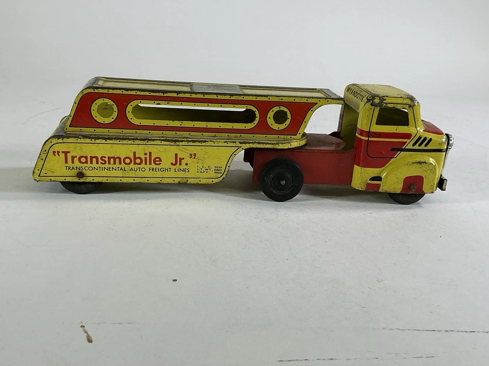老式Wyandotte Transmobile Jr汽车货运线半卡车7拖车 — 第 3/4 张图片