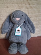 Retired Jellycat Bashful Dusky Blue Bunny BNWT (Sept 2026) Genuine And Untouched