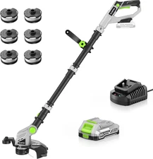 20V Cordless String Trimmer for Lawn Care 12-Inch Lightweight Weed Wacker with A