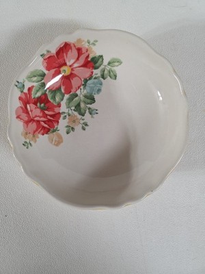 Pioneer Woman Soup Pasta Bowl Yellow& White with Red Blue Yellow Flowers 7.25''