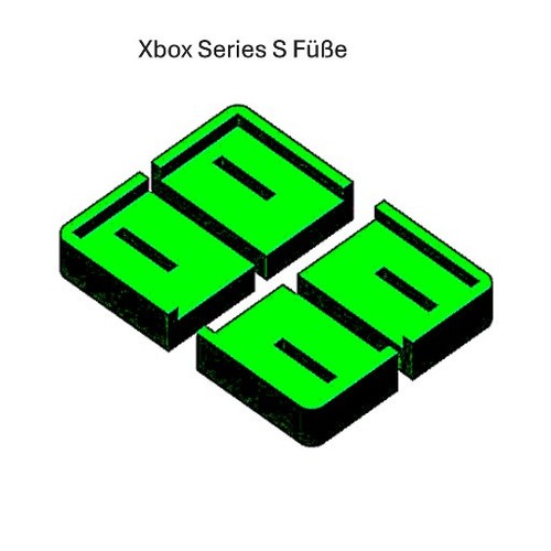 Xbox Series S Standfüße – Mehr Airflow & Kühlung – 3D Druck – Set (4 Stk )