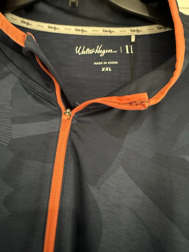 Рубашка для гольфа с длинным рукавом Walter Hagen размер 2X мужская - с бирками темно-синяя - Изображение 3 из 4