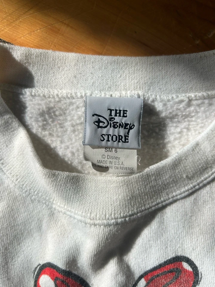 Viintage 90’s Disney Store Minnie Mouse Crewneck Sweatshirt Girls Size SM(6) - Image 3 of 4