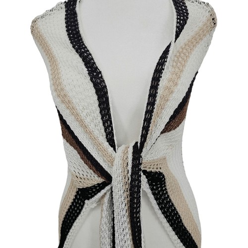 Cardigan donna House of Harlow 1960 taglia unica all'uncinetto drappeggio maglia scialle nuovo senza etichette - Foto 2 di 7