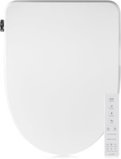 Elongated Bidet Toilet Seat, Warm Water, Heated, Remote, Dryer, Rear/Front Wash