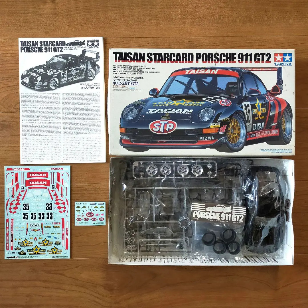 Tamiya Porsche 911 GT2 Taisan Star Card Vintage Mini 4WD Model Kit