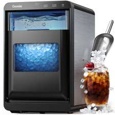 Nugget Ice Maker Countertop, 44Lbs per Day Portable Pebble Sonic Ice Machine wit