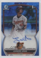 2023 Bowman Sapphire Edition Chrome Prospects Leandro Arias #BSPA-LA Auto 0k20