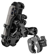 Motorcycle Phone Mount Holder with Vibration Dampener, Anti-Shake Cellphone