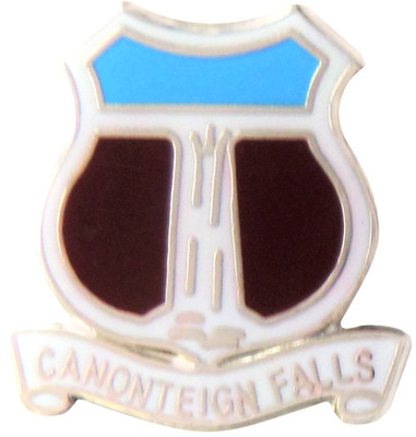 Canonteign Falls Waterfall Small Pin Badge Devon