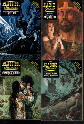 Lot of 5: Classics Illustrated : William Shakespeare: Julius Ceasar MacBeth Haml