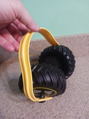 Monster Jam Truck Tire Kids Ear Muffs Headphones Yellow Child Hearing Protection - Picture 2 of 3