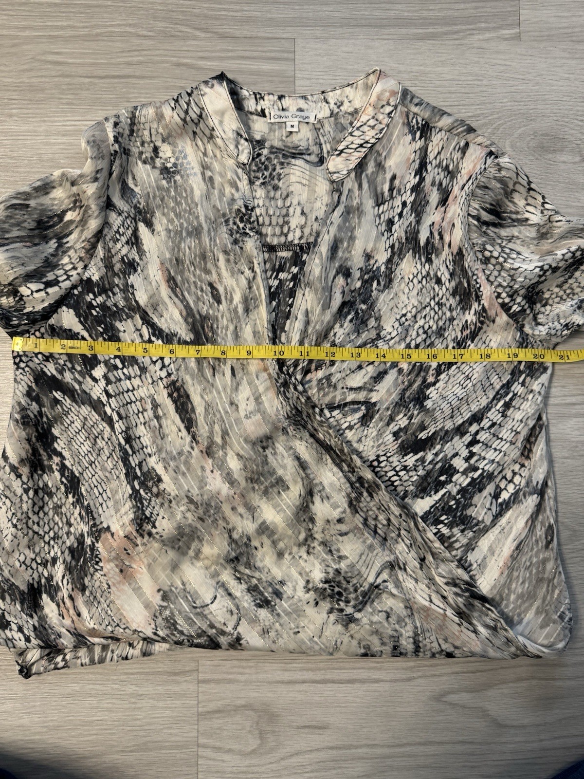 Olivia Graye Snakeskin Python Shimmer Crossover T… - image 11