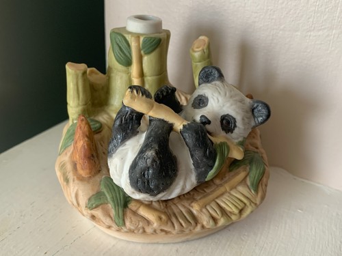 Baby Panda Figurine Famous First Mini Liquor Decanter 3" x 3" no top