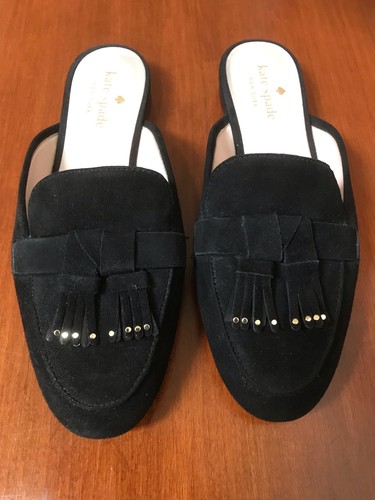 Kate Spade New York Berkeley Slide Black Suede Woman's Size 8B