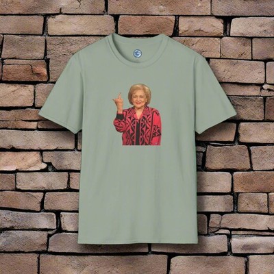 Betty White Middle Finger Women's Funny Soft Style Classic Fit T-Shirt