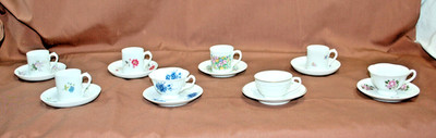 Vista Alegre Portugal for Mottahedeh Demitasse Cups/Saucers Lot of 8 Sets  T1477