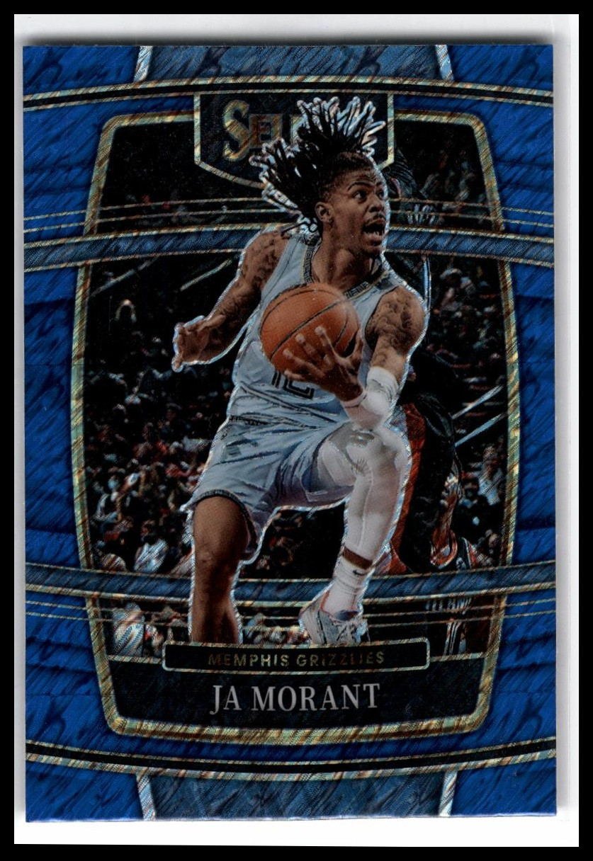 2021-22 Panini Select #75 Ja Morant Blue Shimmer Prizms