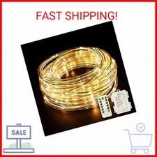 LED Rope Lights Battery Operated String Lights 40Ft 120 LEDs 8 Modes Hanging Fai