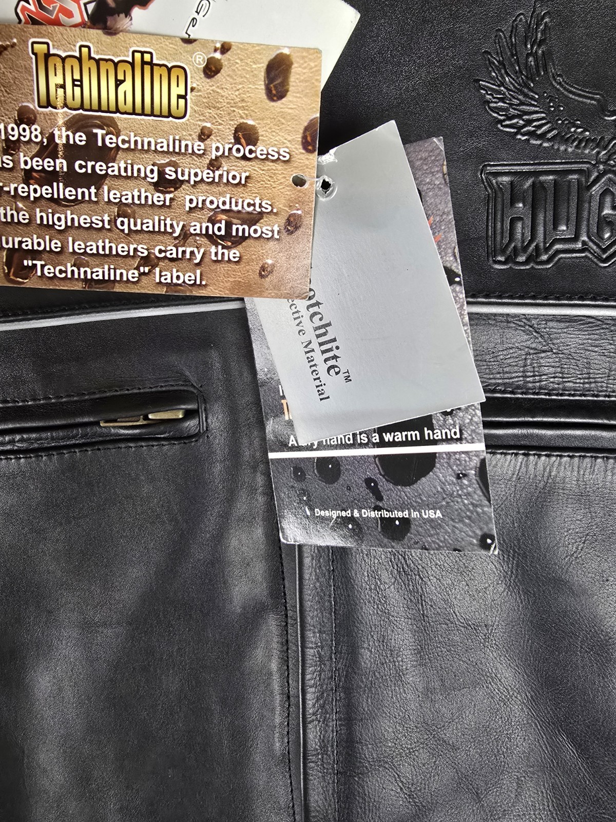 Mens Leather Jacket Small Black Deadstock Road Reflector JB-11 New with Tags