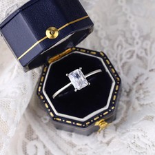 925 Sterling Silver 5A Zirconia Engagement Ring Women's Anniversary Gift