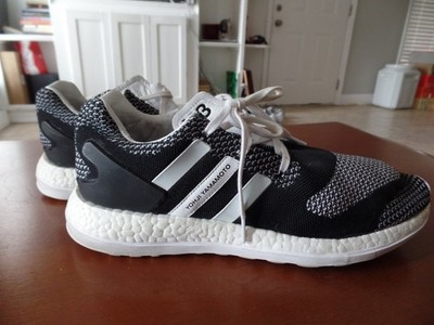 Adidas x Y-3 PureBoost ZG Primeknit Knit Core Black White OG Used Size 11 Yohji
