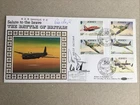 1990 50th Anniv Battle Of Britain Benham FDC Set Of Jersey Stamps SIGNED 3 Times