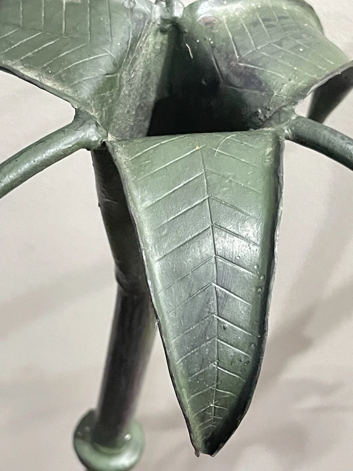 RARO Conjunto Completo de 6 Castiçais de Palmeiras Verde Ferro Forjado à Mão Samuel Yellin - Imagem 4 de 4