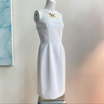 VTG THEIRRY MUGLER Iconic Vintage White Bandeau Sheath Dress