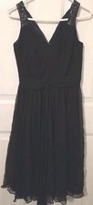 Anne Klein 100% Silk Cocktail Dress - Black  - Size 4