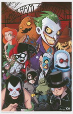 Chris Uminga SIGNED Batman Villains Art Print ~ Joker Harley Quinn Catwoman Bane
