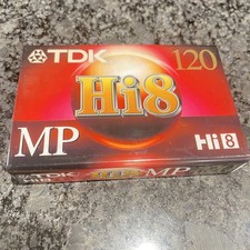 TDK Hi8 MP 120 Camcorder Tape New Factory Sealed P6-120H8MP LP-4hr SP-2hr