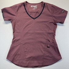Grey  s Anatomy Impact Women  s Pink Scrubs Top 7187 Sz S Nurse Medical