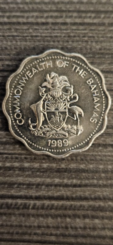 1989 Bahama Bahamas Islands 10 Ten Cents Fish Circulated Coin F171