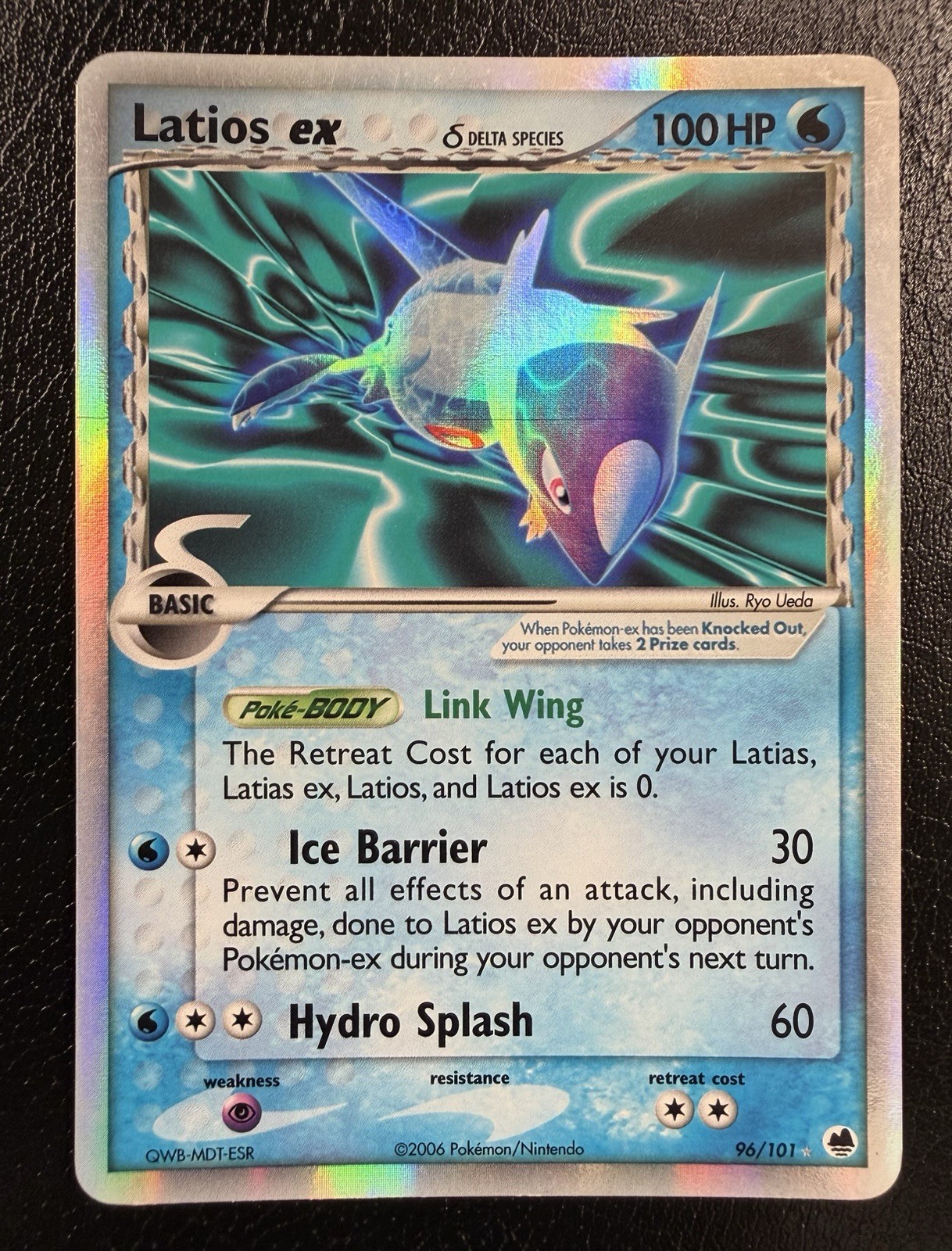 Latios ex 96/101 (Delta Species) EX Dragon Frontiers Holo Rare MP