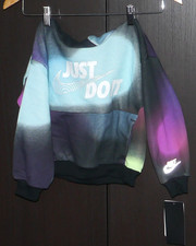 NEW Nike Kids Boys Pullover Hoodie Multicolor Reflective Trim Size 6 MSRP 48
