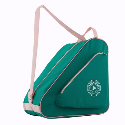 HEXIFUL Skate Bag for Ice, Inline, Roller & Quad Skates One Size, Green/Pink