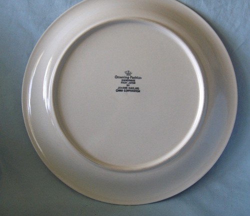 DINNER PLATES By Johann Haviland Floral Pair 9 3/4" D Crowning Fashion Plates-A2 - Picture 3 of 6