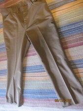 Men's vintage Time Our by Farah tan poly dress pants 41" x 31"