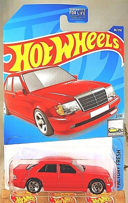 2022 Hot Wheels #86 Factory Fresh 2/10 MERCEDES-BENZ 500 E Red w/Chrome 5 Spokes