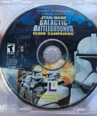 Star Wars Galactic Battlegrounds CLONE CAMPAIGNS ExP Pack-PC CD ROM-RARE VINTAGE
