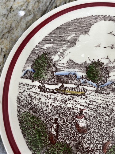 Vintage Bits of the Old South “Cotton Patch” USA 8 1/2” Collector Plate - Picture 2 of 16