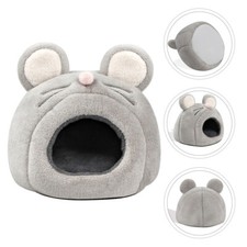 Hidey House for Rabbits Small Animal Bed Hideout Fleece Hamster Warm Nest