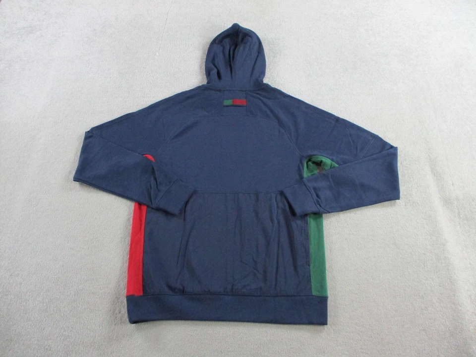Sudadera con capucha de fútbol Portugal para hombre azul medio Nike felpa francesa bloques de colores Foto 3 de 4