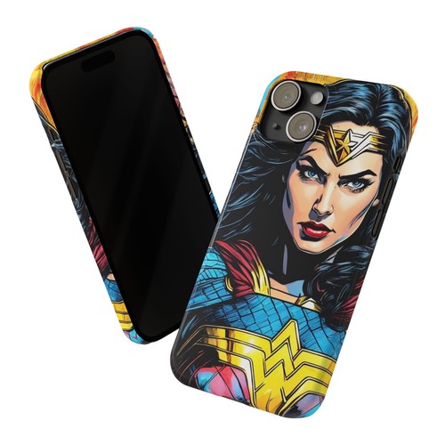Superhero Slim Phone Case, Wonder Woman Inspired Art, Heroic Strength Courage - 第 3/25 張圖片