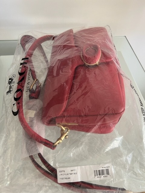 COACH Pillow Tabby 26 Red Apple Leather Shoulder Bag $495 MSRP NEW image 10