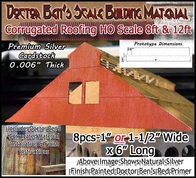 #ad Corrugated Roofing Siding HO Tan Metallic Doctor Ben’s Scale Consortium *New* $10.11