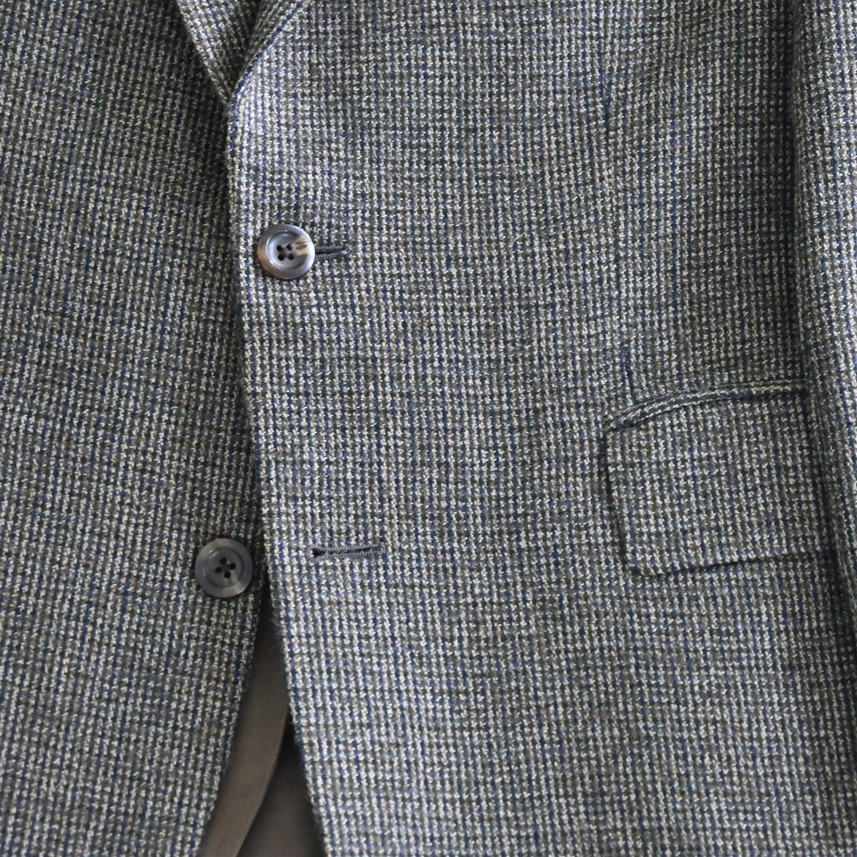 Vtg Chaps Ralph Lauren 41L 42L Tall Brown Tweed Wool Mens Blazer Sport Jacket - Image 3 of 4