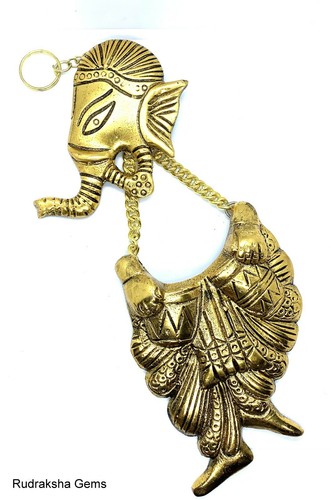 Lord Ganesha Artistic Antique Metal Wall Hanging Ganpati Ganesh Hindu Rare TABLA - Picture 3 of 3